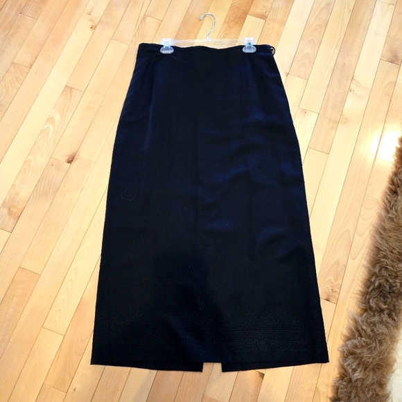 Vintage Jones Wear Mix & MatchWoman's Black Linen Blend Maxi-Skirt Size 14, NWTs - Picture 3 of 11